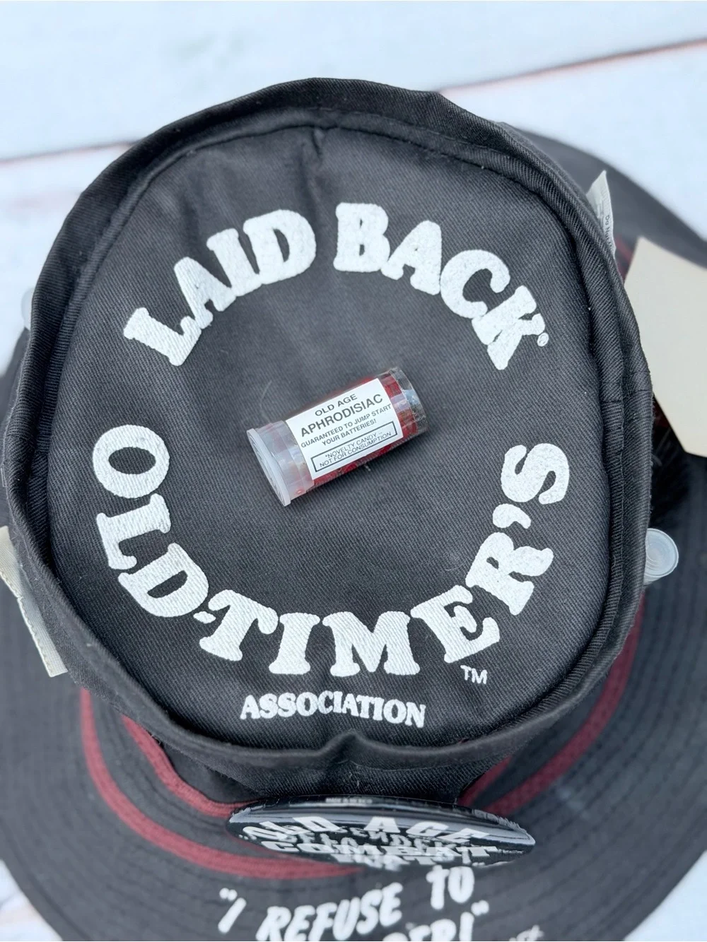Vintage 1989 Laid Back Old Age Combat Hat & Survival Kit Gag Gift - NWT